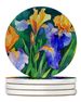 Tennessee Iris In Watercolor Large Sandstone Coasters Pack Of 4 Absorbent Round Coasters Decor Gifts For Men Or Women, 4 In, Multicolor_maomaolike.com