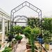 Metal Garden Arch L56.3'' X W16.93'' X H94.5'' Climbing Plants Support Rose Arch Outdoor Black_maomaolike.com