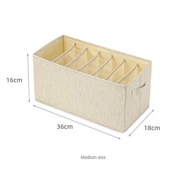 Oxford Cloth Clothes Storage Box, Divided Closet Organizer Bin With Handle, PP Board Reinforced Wardrobe Storage Container_maomaolike.com