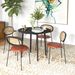Folding Dining Table, Round Drop Leaf Kitchen Table For Small Spaces With Wood Legs, Black_maomaolike.com