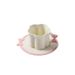 Cream Style Creative Flower Bow Mug Designer Afternoon Tea Latte Cup Girl's Heart Coffee Cup Plate_maomaolike.com