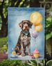 German Wirehaired Pointer Happy Birthday Garden Flag Mailbox Flag Decorative Yard Flag Banner Outside Patio Artwork Yard Flower Beds, Garden Size, Multicolor_maomaolike.com