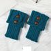 Autumn and winter warm ankle boots socks pile socks knitted wool ankle protection women's thick diamond button leg_maomaolike.com