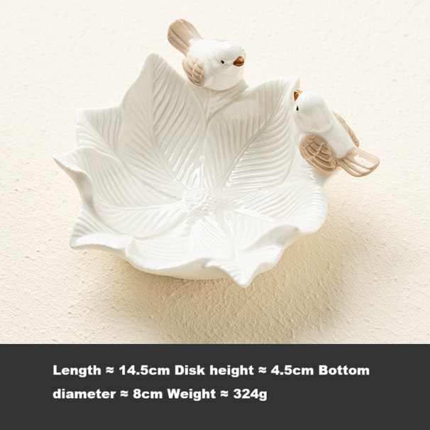 Bird Dim Sum Dish Ceramic Jewelry Storage Dish Creative Cute Shelf Soap Dish Luxury High-end Dish_maomaolike.com