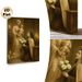 Religious Madonna With Child Painting Poster, Vintage Warm-toned Devotional Scene With Nun Holding White Roses Poster, Serene Spiritual Artwork Ideal_maomaolike.com