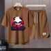 Men's Clothing 2024 Waffle Casual Summer Suit Men's Loose Teen Short sleeved T shirt Shorts Handsome Two piece Suit_maomaolike.com