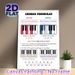 Piano Chords Formulas Painting Poster, Color-coded Educational Piano Guide Poster, Practical Reference To Master Chord Basics Ideal For Music Room_maomaolike.com