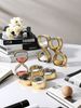 1pc Creative Design Glass Hourglass Simple Style Gold And Silver Double Shape Timer Ornament Decoration Hourglass_maomaolike.com