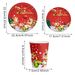 30Pcs Christmas Party Tableware Set 7 And 9 Inch Elk Claus Paper Plates 3.5 Inch Paper Cup Cute Xmas Disposable Cups For Xmas Holiday Dinner Supplies_maomaolike.com