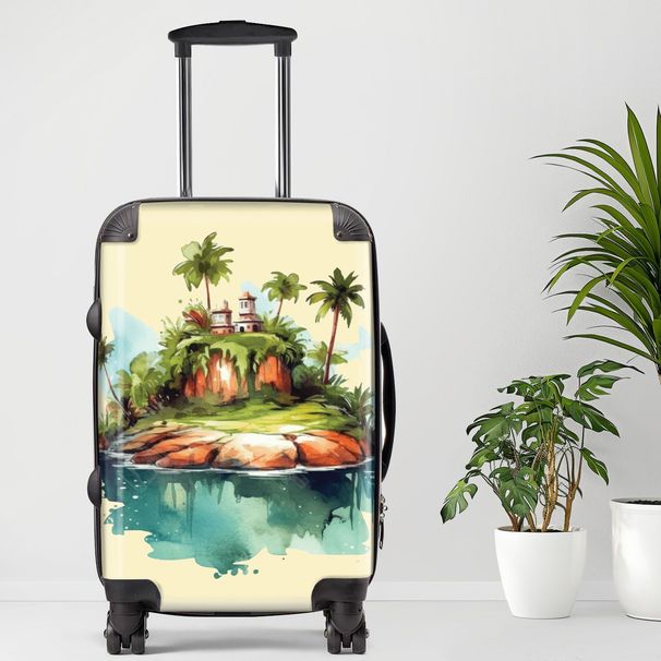 Island2 Luggage, 20/24/28 Inch Luggage, Carry-On, Custom Luggage, Luggage Set, Suitcase, Travel, Vacation, Cabin Suitcase, Custom Suitcase, Personalized Luggage_maomaolike.com