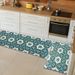 Vintage Moroccan Tile Pattern Mat - Oil-Proof Non-Slip Long Kitchen Rug, Bohemian Ethnic Style Absorbent Bathroom Mat_maomaolike.com