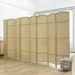 Folding Room Divider Screen 8 Panel 5.6 ' Tall Privacy Screen Freestanding Room Partition For Home Office, Beige_maomaolike.com