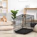30-inch Black Wire Dog Cage Double Lock Mechanism Double Door Single Handle Single Bolt_maomaolike.com