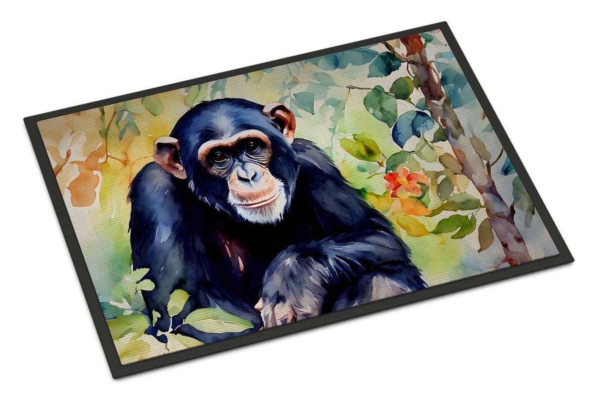 Chimpanzee Doormat Front Door Mat Indoor Outdoor Rugs For Entryway, Non Slip Washable Low Pile, 24H X 36W_maomaolike.com