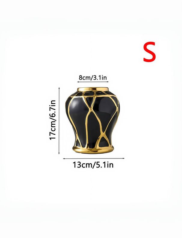 Ceramic Nordic Light Luxury Style Crack Vase Suitable For Living Room Tabletop, Fresh Flowers, Dried Flowers, Atmosphere Decoration, Ornament_maomaolike.com