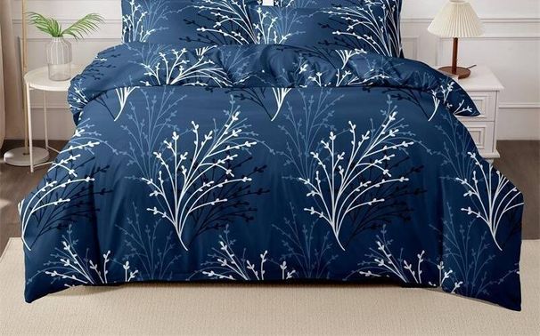 Soft Fiber Flora Butterfly Printed Duvet Cover Three - Piece Set - Active Printing - Multiple Sizes_maomaolike.com