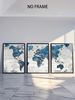 World Map, Modern Style, Abstract Decorative Painting, Home Decor Artwork, Living Room Sofa Backdrop Artwork, Art Exhibition Piece_maomaolike.com