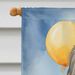 Afghan Hound Happy Birthday House Flag Large Porch Sleeve Pole Decorative Outside Yard Banner Artwork Wall Hanging, Polyester, House Size, Multicolor_maomaolike.com