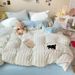 Wholesale Girly Towel Embroidery Four-Piece Autumn Winter Thickened Warm Embroidered Cartoon Princess Style Milk Velvet 4-Piece Se_maomaolike.com