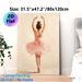Ballerina Themed Painting Poster, Soft-toned Impressionist-style Poster, Graceful Ballerina In Pink Tutu Design, Elegant Wall Decor For Bedroom, Dance_maomaolike.com
