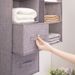 Wardrobe Storage Hanging Bag Cotton And Linen Clothes Vertical Finishing Multi-layer Drawer Underwear Clothes Net Bag Bathroom Storage Bag_maomaolike.com