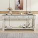 Console Table 63" Long Console Table With Drawers And Shelf For Entryway,Hallway,Living Room_maomaolike.com