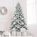 5ft PVC&PE Flocking Hinged Tree Environmentally Friendly Fireproof Artificial Christmas Flocked Tree_maomaolike.com