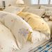 Pure Cotton Four-Piece Set Autumn Winter Thickened All-Cotton Bed Sheet Single Duvet Cover Student Dormitory Three-Piece Bedding W_maomaolike.com