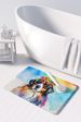 Bernese Mountain Dog Hippie Dawg Memory Foam Kitchen Mat Machine Washable Anti-Fatigue Mat Cushion Comfort Bath Mat Or Kitchen Rug_maomaolike.com