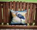 Blue Heron Emerging As The Day Fades Throw Pillow Machine Washable, Indoor Outdoor Decorative Pillow For Couch, Bed Or Patio, 14Hx14W_maomaolike.com