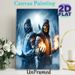 Ninja Warrior Painting Poster, Mysterious Dark Fantasy Style Poster, Hooded Warriors With Ice And Fire Powers In Snowy Forest, Striking Wall Decor For_maomaolike.com