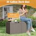 35 Gallon Waterproof Outdoor Deck Box With Lock Hole, Side Handle Storage Box, Outdoor Storage And Organizing Supplies, Suitable For Easy To Move Storage Boxes On Terraces, Gardens, And Backyards_maomaolike.com