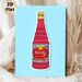 Rooh Afza Beverage Painting Poster, Vibrant Cartoon-style Illustrated Drink Bottle Poster, Nostalgic Cheerful Decor Ideal For Kitchen, Dining Area_maomaolike.com