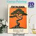 Okinawa Bonsai Pine Painting Poster, Vintage-style Twisted Green Pine Tree Poster, Retro Travel-inspired Wall Decor Suitable For Home, Living Room And_maomaolike.com