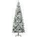 9 Ft Unlit Snow-Flocked Slim Pine Artificial Christmas Tree With Realistic Branches And 1084 Tips_maomaolike.com