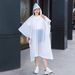 EVA Raincoat, Non-disposable Cape Style, Rectangular Backpack Cycling Raincoat_maomaolike.com