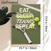 Tennis Themed "Eat Sleep Tennis Repeat" Painting Poster, Sleek Sporty Typographic & Racket-Ball Graphic Poster, Stylish Tennis-inspired Decor Suitable_maomaolike.com
