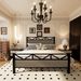 Full Size Bed Frame, Easy Assembly, Brown_maomaolike.com