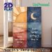 Day And Night Themed Painting Poster, Soft Watercolor Split Scene Poster, Serene Day-sun & Night-moon Design With Elegant Script, Ideal For Home Wall_maomaolike.com