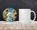 Bichon Frise In Sunflowers Large Sandstone Coasters Pack Of 4 Absorbent Round Coasters Decor Gifts For Men Or Women, 4 In, Multicolor_maomaolike.com