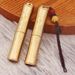 Brass Mini Bamboo Toothpick Holder Keychain Pendant Accessory Bag Unisex Portable Metal Craft_maomaolike.com