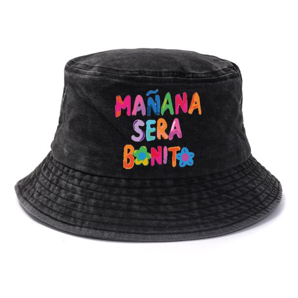Hot Sale Manana Sera Bonito Print Fisherman Karol G Bucket Breathable Couple Hat Woman Visors Sun Caps Reversible Panama Bob_maomaolike.com