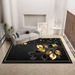 Living Room Rug,Large Rug,Oversized, Gold Leaves Design,Bedroom Rug,Soft And Thick, Machine Washable, Thickened Rug, Bedside Rug,Decorative Indoor Rug_maomaolike.com