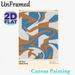 Retro Abstract Geometric Painting Poster, Vintage Curvy & Blocky Graphic Poster, Timeless Artistic Design Brings Retro Vibe, Suitable For Living Room_maomaolike.com