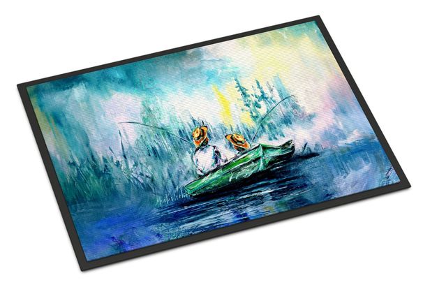 Fishing On The Bayou Doormat Front Door Mat Indoor Outdoor Rugs For Entryway, Non Slip Washable Low Pile, 24H X 36W_maomaolike.com