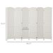 Room Divider, 6 Panel Folding Privacy Screen, 6FT Tall Portable Weave Partition Wall Divider For Bedroom, White_maomaolike.com