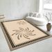 Living Room Rug Large Size Gorgeous Gold Frame Design Bedroom Rug Plush Thickened Machine Washable Thickened Underlay Interior Decorative Rug_maomaolike.com