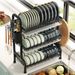 3 Layer Dish Drying Rack, Multi-Functional Kitchen Counter Organizer For Plates, Bowls & Cutlery_maomaolike.com