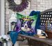 Border Collie King Of Mardi Gras Throw Pillow Machine Washable, Indoor Outdoor Decorative Pillow For Couch, Bed Or Patio, 18Hx18W_maomaolike.com