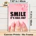 Nail Day Smile Painting Poster, Soft Pink Watercolor Style Poster, Cheerful Nail-themed Design Ideal For Beauty Salon, Bedroom Wall Decor_maomaolike.com